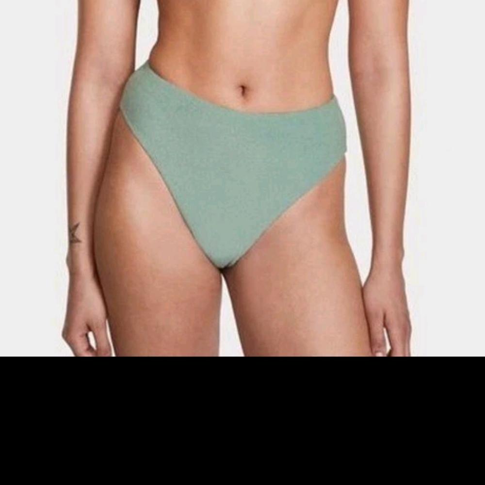 Victoria's Secret Wicked Terry Hi-waisted Cheeky Mint Bikini Bottoms NWT Sz XL